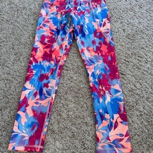 Old Navy Girls' Blue, Pink & Coral Floral Leggings